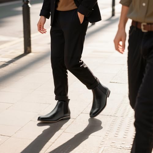 Image of Cestfini Men Chelsea Boots Casual Suede Dress Boots Comfortable Oxfords Ankle Boots for Men