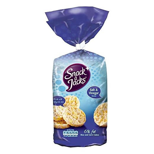 Snack-a-Jacks Jumbo Corn and Rice Cakes Salt & Vinegar 126g