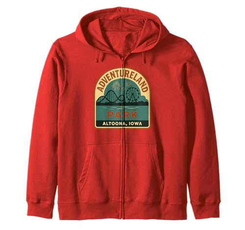 Adventureland Park Shirt Altoona Iowa Retro Rides Fireworks Zip Hoodie