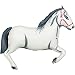 Oaktree Betallic 43 Inch Shape White Horse Packaged