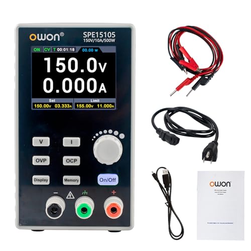 Image of OWON Lab Power Supply (0-150V 0-10A), Programmable Max 500w Constant Power Output with 0.05% high-Precision Voltage and Current Control and Output Enable /Disable Button SPE15105