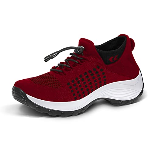 Top 10 Best Shoes for Comfort: Ultimate Buying Guide 8 STUNAHOME Orthopedic Sneakers Breathable Women Walking Shoes Slip on Trainers Women's Comfortable Casual Ladies Athletic Shoe Thick Bottom Maroon