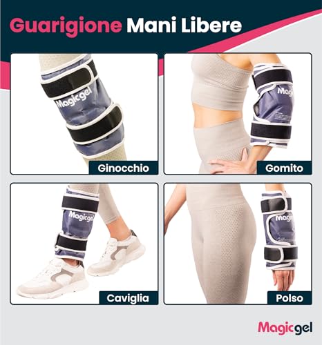 Ice Pack for Knee - Reusable Cold Wrap for Injuries - Soft Flexible Cooling for Icing Knees, Elbow, Calf, Wrist - Adjustable Wraparound Straps