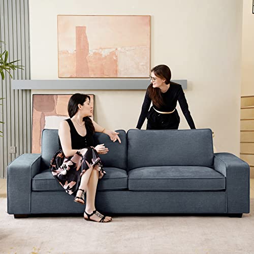 Coosleep Modern Sofas Couches For Living Room, Loveseat Sofas & Couches With Removable Sofa Cushion And Detachable Sofa Cover, Solid Wood Frame And Serpentine Spring,Easy To Install (Blue) #TOP4