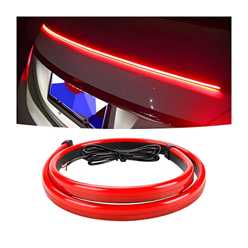 HIPOPY Car LED Brake LED Strip Light, 35inch 144LED DC12V High Mount Stop Brake Light Bar, Rear Window Warning Signal Light for Vehicles Trucks Cars by HIPOPY - Used condition - US$11.70