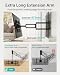 PEGZONE Full Motion TV Wall Mount for 37-86 Inch TVs, 38" Extra Long Arm