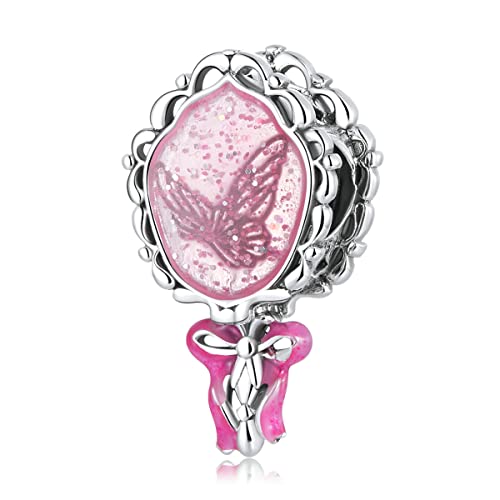 Princess Magic Mirror Charm 925 Sterling Silver Charm Fits For Pandora Bracelet