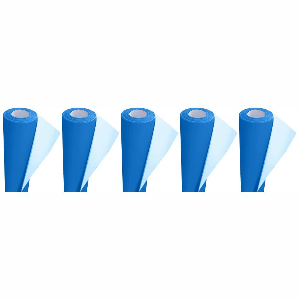 3 Ace Crafts (Pack of 5) Poster Paper Roll (Ultra Blue) Approx 76cm x 10m for Gift Wrapping, Craft, Packing, Parcel, Party Decoration, Table Runner, School Notice Boards, Display and Card Making