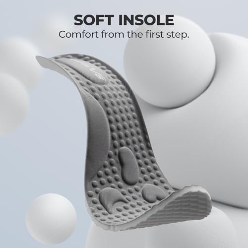 NORTIV 8 Women's Slip on Walking Shoes Hands Free Non-Slip Lightweight Gym Workout Casual Comfort Breathable Running Tennis SwiftSleek Fashion Sneakers,Size 7.5,Grey,NWUMWA2401