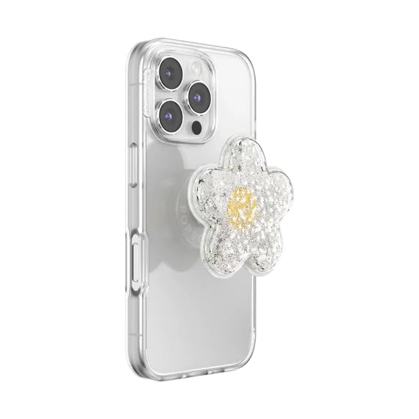 PopSockets PopTop Adhesive Phone Grip with Swappable Top Squishy - Tidepool Squishy Daisy White
