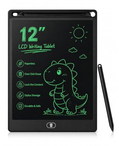 Image of 12 Inch LCD Writing Tablet | Digital Drawing Pad for Kids & Adults | Erasable E-Writer Board with Stylus | Paperless Writing Tablet (Color as per Availability)
