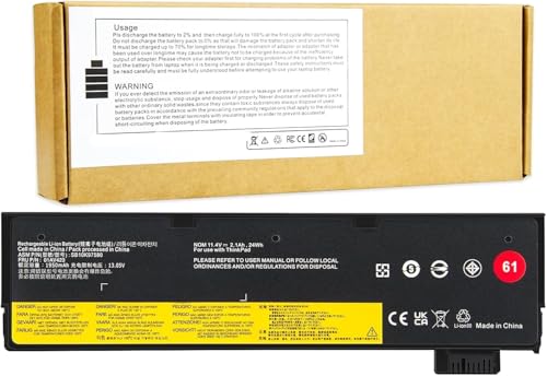Image of 01AV423 01AV452 Laptop Battery Replacement for Lenovo ThinkPad T570 T580 T470 T480 P51S P52S TP25 A475 A485 01AV422 01AV424 01AV490 4X50M08810 SB10K97579 SB10K97580 SB10K97597 SB10K97581 (01AV424)