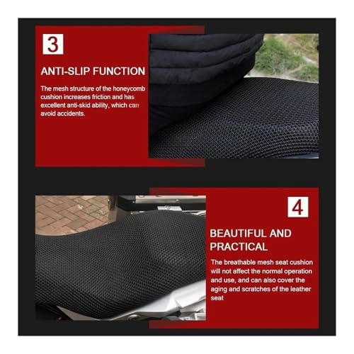 Funda asiento moto transpirable y protector de red para Z900 5
