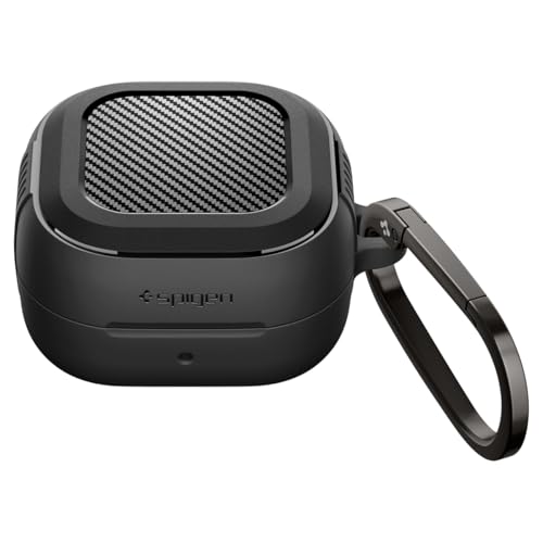 Spigen for Samsung Galaxy Buds 4 Pro Case/Galaxy Buds 4 Case (2026), Rugged Armor Drop-Protection Cover with Carabiner - Matte Black by Spigen - Used condition - Image 2