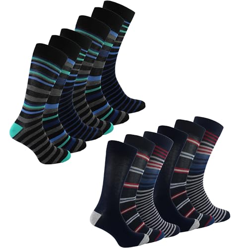 Chaussettes respirantes homme en bambou anti-transpiration Sock Snob lot de 12