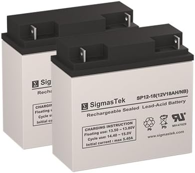 Bikit Rockit Three Wheel Replacement Batteries - 2X 12 Volt 18AH Scooter Batteries by SigmasTek