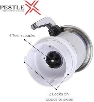 500ml Stainless Steel Chutney Jar with Lid Lock | Compatible with Sujata 900W Mixer Grinder Models | White.