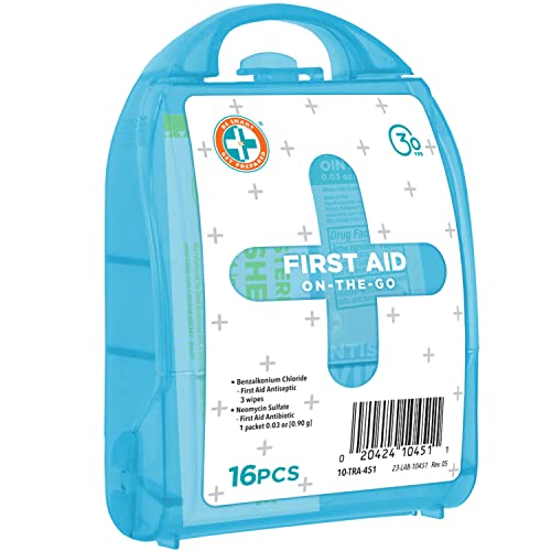 Be Smart Get Prepared Compact First Aid Kit: Clean, Treat, Protect Minor Cuts, Scrapes. Home, Office, Car, School, Business, Travel, Emergency, Survival, Hunting, Outdoor, Sports . Fsa / Hsa Eligible. #TOP1
