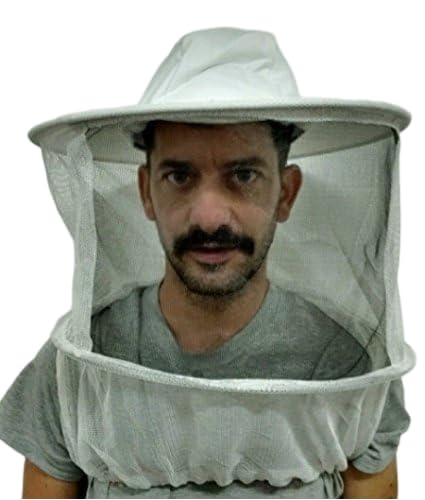 Primeonly27 Beekeeper Veil White hat Round top w/Elastic Under arm Straps