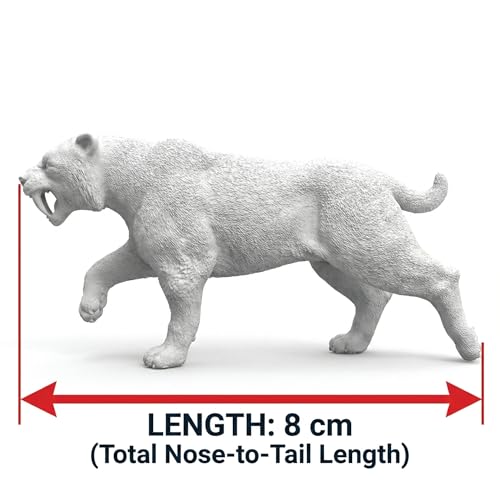 Image of Unscroo DIY 3D Model Painting Kits - Dinosaurs, Ice Age Animals & Unicorns - 3D Printed Art & Craft Hobby Gift for Kids, Teens & Adults - Return Gift Sets (Saber-Tooth Tiger Single)