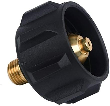 Miniatura 2 de GasSaf Adaptador de propano QCC1 con válvula reguladora de gas con tuerca Acme y rosca de tubo macho de 14 pulgadas, 100% latón macizo