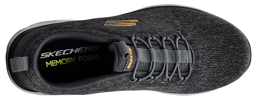 Image of Skechers Men's Summits Louvin Sneaker | Casual, Memory Foam, Machine Washable, Bungee Slip-On