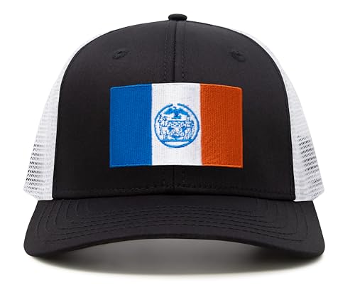 Image of International Tie City Hat for Men and Women, Adjustable Snapback Trucker Baseball Cap with Embroidered Patch
