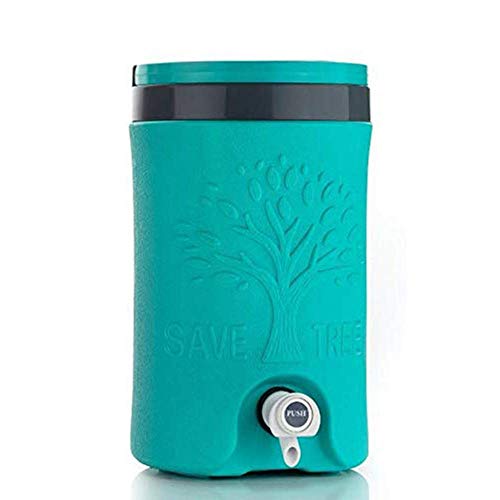 Image of Cool Star Insulated Plastic Water Jug - Green - Durable Multicolor Design | 5 L Capacity | Ideal for Travel, Camping & Outdoor Activities | Keeps Beverages Cold for Hours |1 Pc