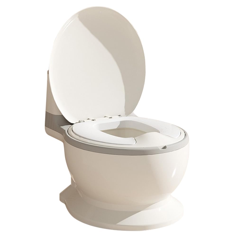 Vasetto per bambini da 36 mesi, con vaso di apprendimento rimovibile, contenitore rimovibile per WC riduttore WC grigio, 2 pezzi