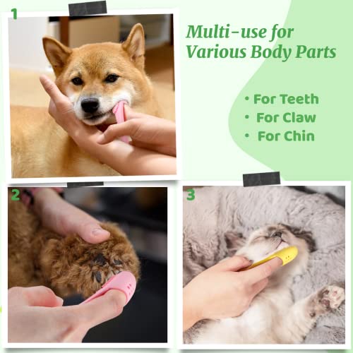Felistory Dog Finger Brush Toothbrush Kit - Ergonomic Design, No Gum Damage, Soft Silicone Easily Clean Teeth Dirt- Suitable For Dental Care For Puppies, Cats And Small Pets (5) #TOP2