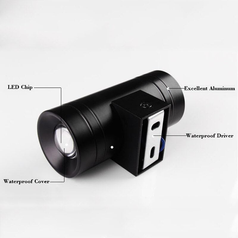 Image of Sirius LED 18 Watts Outdoor /Indoor Modern Cylindrical UP and Down Aluminium Wall Light for Garden /Patio /Bedroom, IP-65 Waterproof, Warm White (18w)