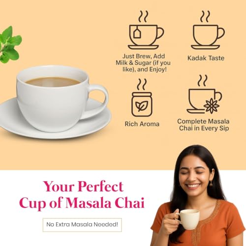 Image of World of Chai Indian Masala Tea with Saffron & Tulsi, 400 g | Premium Assam CTC Chai, Strong Chai Patti, No Added Color, No Preservatives, 100% Natural