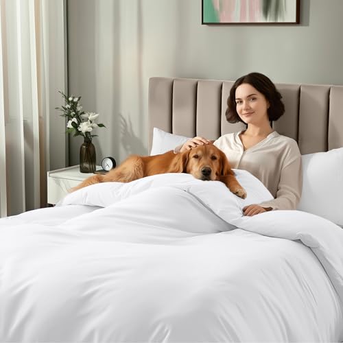 Image of Utopia Bedding Duvet Cover Full with Fitted Sheet (54x75) - 2 Pillow Case (20x30) - All Season Luxury Bed in a Bag with Zippered Duvet Cover - No Comforter (White)