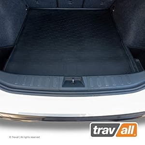 Travall Liner Rubber Kofferruim Mat Compatibel met BMW X1 (2009-2015) TBM1068 – Voertuig-Specifieke Zwarte Rubberen Kofferbakmat