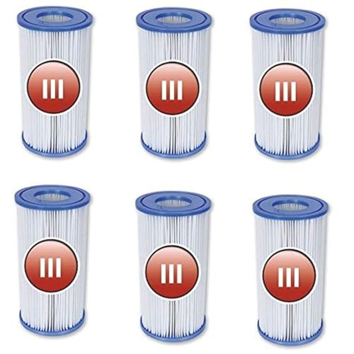 Bestway 58012P Filtro Cartuccia Piscina III, 6 unità