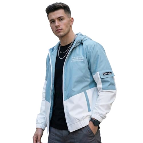 Image of Wind Cheater For Men | Winter Jacket For Men Back Print | Light Weight Men Jacket (Pack Of 1)
