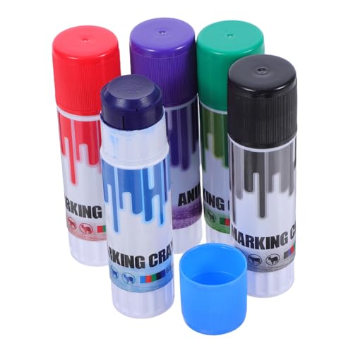 Kisangel Animal Marking Crayons 5pcs Waterproof Smooth Application for Livestock Identification