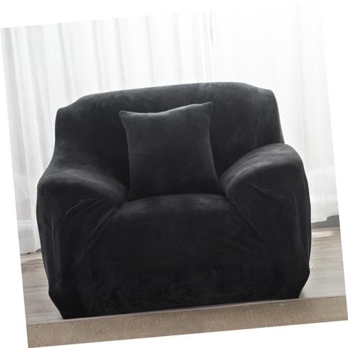 Housse de canapé extensible noire pour protéger et nettoyer un fauteuil - 8