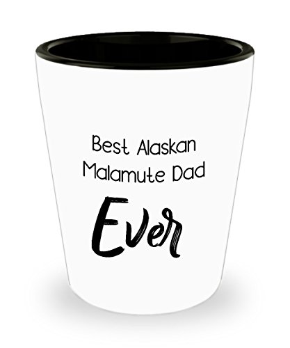 Valentine's Day Funny Gifts for Alaskan Malamute Dads, Unique Gifts from Friends, Hilarious Shot Glass for Dog Lovers