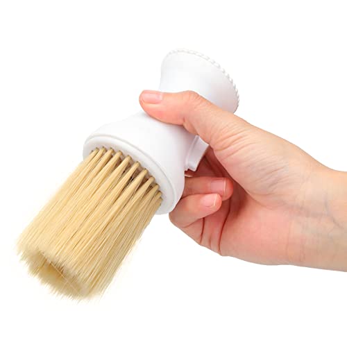 Neck Duster, Soft Hair Friseurbürste Neck Duster Professionelle Friseurpuder Lagerung Styling Staubreinigungsbürste(Weiß)