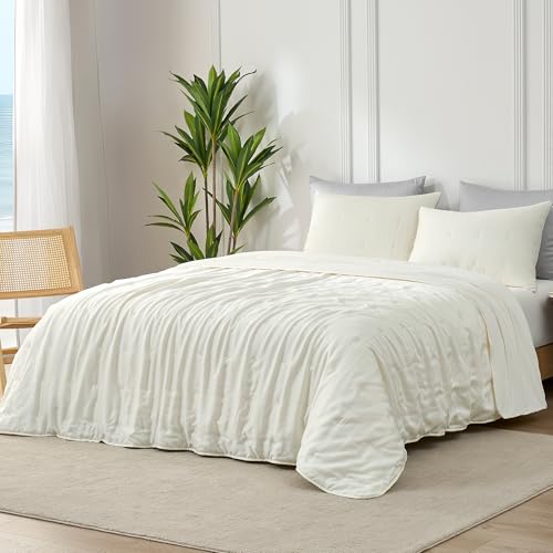 Tencel™ Lyocell Cooling Comforter for Hot Sleepers, King Size, White
