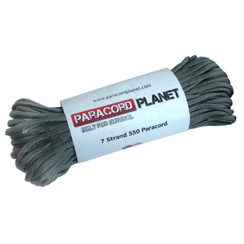 PARACORD PLANET 10 Feet 10' 550Lb Type Iii Paracord Gunmetal Grey โ image 1