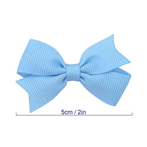 Baby Hair Clips Bows - 40Pcs 2" Full Lined Small Baby Hair Bows For Toddler Girls Hair Accessories Barrettes (Bow Clips 40Pcs) #TOP3