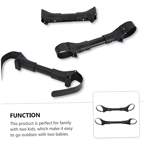 Image of Universal Twin Stroller Connector Lightweight Aluminum Prams Connectors for Linking Two Single Strollers Side by Side Outdoor Use for Twins and Toddlers 2 Pack