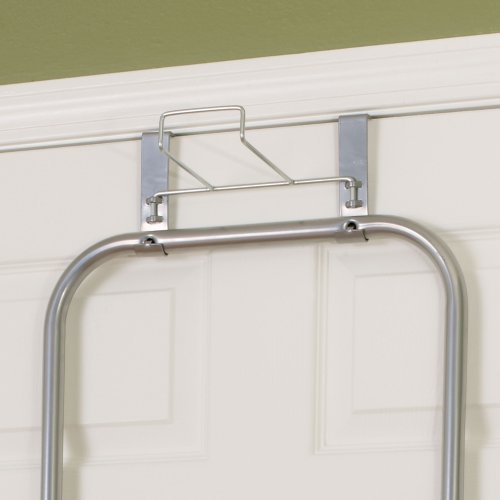 Household Essentials 144222 Over The Door Small Ironing Board with Iron Holder, Natural Cotton Cover Silver by Household Essentials - Image 5