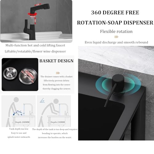 Évier utilitaire avec trou pour robinet au design suspendu compact - 4