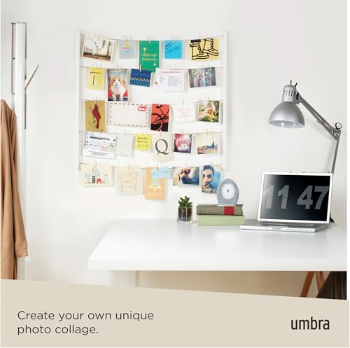 Umbra Hangit Photo Collage Fame - DIY Picture Hangers, Collage Picture Frames for Wall, 26x30, White