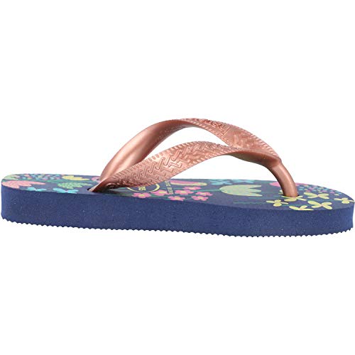 Chinelo Flores, Havaianas, Meninas, Marinho/Dourado, 31/32