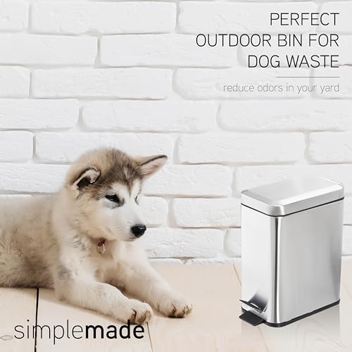 Caneca de basura rectangular SIMPLEMADE acero inoxidable 5 L miniatura 2