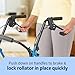 Medline Mobility Dependable Steel Rollator Walker, Light Blue, 300 lb. Weight Capacity, 6” Wheels, Adjustable Handle, Padded Seat & Backrest, Rolling Walker for Seniors and Mobility Impaired